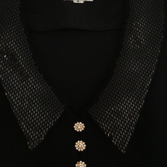 St John Evening Jacket Crystal Buttons Detachable Reverse Collar Sz 4 EC! - Picture 12 of 12